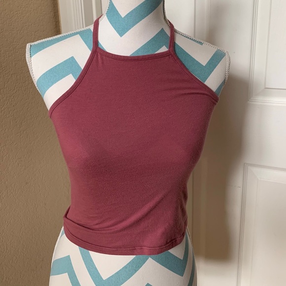Tilly's Tops - Maroon halter neck tank top